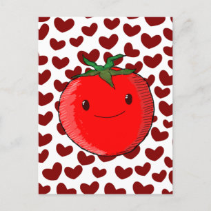 Cute Cartoon Tomato Lover Postcard