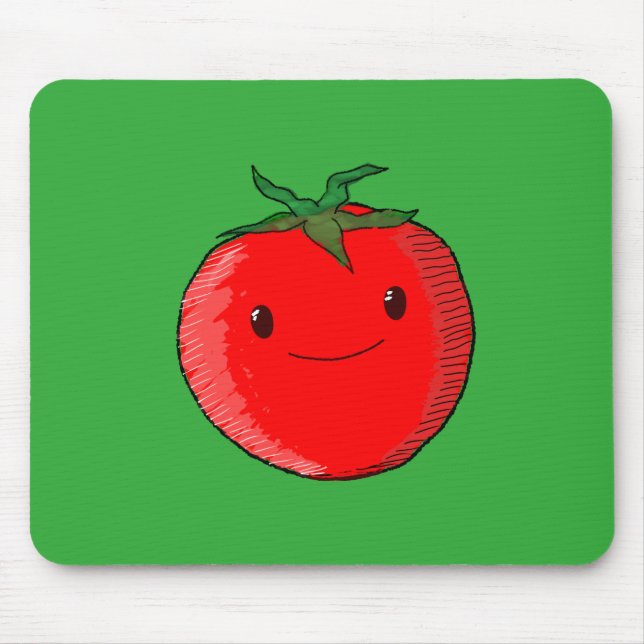 Cute Cartoon Tomato Mouse Mat (Front)