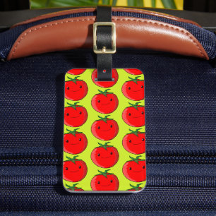 Cute Cartoon Tomato Pattern Luggage Tag