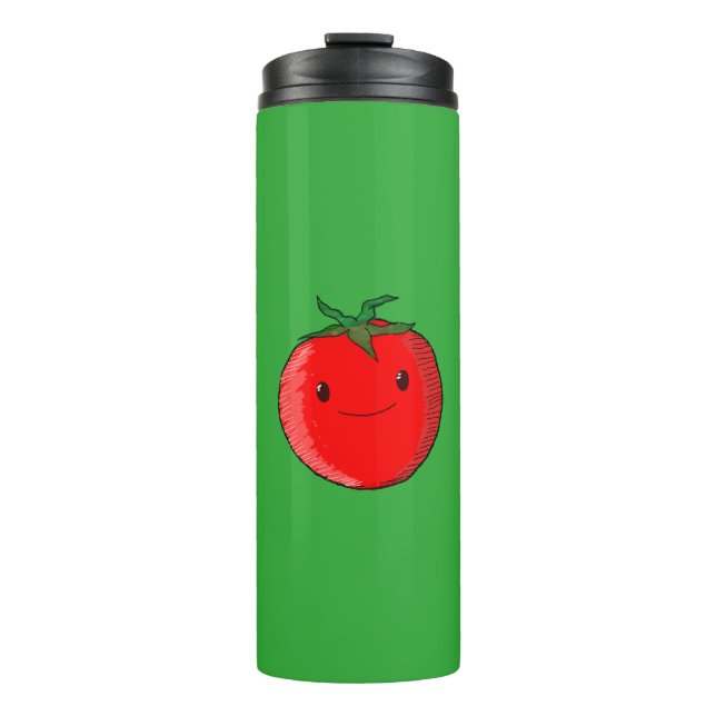 Cute Cartoon Tomato Thermal Tumbler (Front)