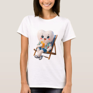 Cute Cartoon Tooth Relaxing/ Funny Dentist Gift T-Shirt
