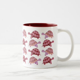 Cute Cartoon Tortoise Pattern Two-Tone Coffee Mug