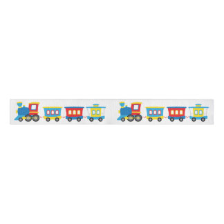 Cute Cartoon Train Grosgrain Ribbon