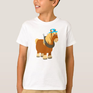 Cute Cartoon Trait Breton Horse Children T-Shirt