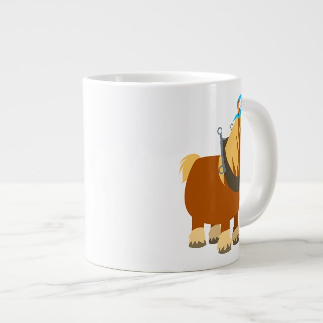 Cute Cartoon Trait Breton Horse Jumbo Mug (Front Right)
