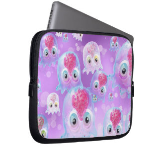Cute Cartoon Transparent Jellyfish Laptop Sleeve