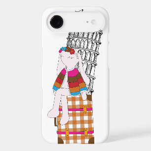 Cute Cartoon Travel Bunny Italy Vacation