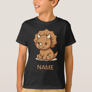 Cute Cartoon Triceratops Kids' T-Shirt