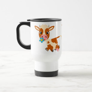 Cute Cartoon Trotting Cow Commuter Mug