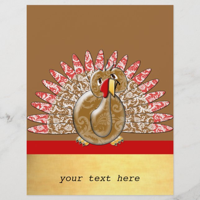 Cute Cartoon Turkey Business Flyer (Front)
