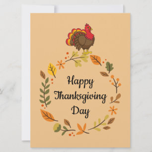 Cute Cartoon Turkey Card