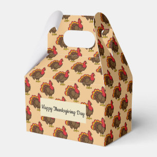 Cute Cartoon Turkey Favour Box