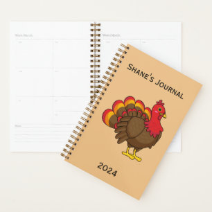 Cute Cartoon Turkey Personalise Planner