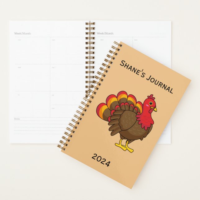 Cute Cartoon Turkey | Personalise Planner (Display)