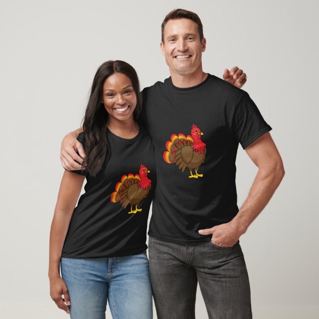 Cute Cartoon Turkey T-Shirt (Unisex)