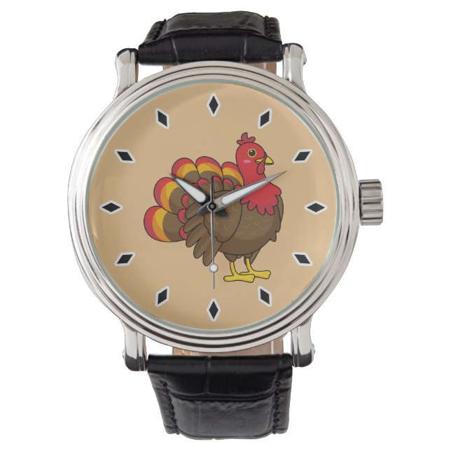 Cute Cartoon Turkey Watch (Front)