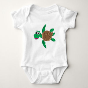 Cute Cartoon Turtle Baby Bodysuit