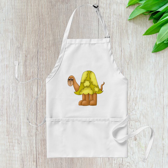 Cute Cartoon Turtle with Puffy Green Shell Standard Apron (Creator Uploaded)