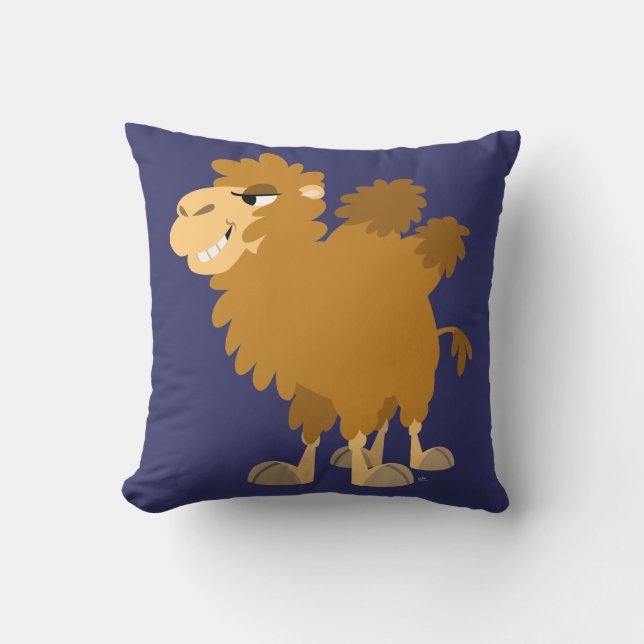 Cute Cartoon Two-Humped Camel Pillow (Front)