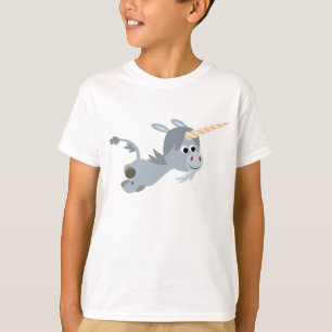 Cute Cartoon Unicorn In A Hurry Children T-Shirt