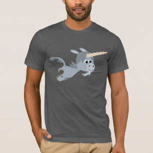 Cute Cartoon Unicorn In A Hurry T-Shirt