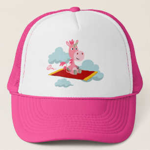 Cute Cartoon Unicorn's Magic Carpet Ride Hat