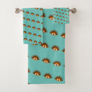 Cute Cartoon Urchin Pattern Bath Towel Set