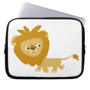 Cute Cartoon Walking Lion Laptop Sleeve