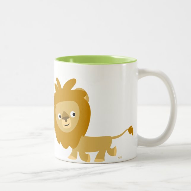 Cute Cartoon Walking Lion Mug (Right)