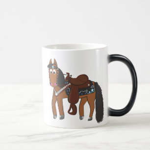 Cute Cartoon Western Horse Magic Mug