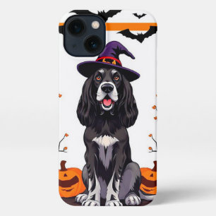 🐾 Cute Cartoon Witch Pup Whimsical Halloween 🎃✨ iPhone 13 Case