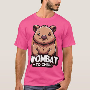 Cute Cartoon Wombat Lover Funny Wombat Australian T-Shirt