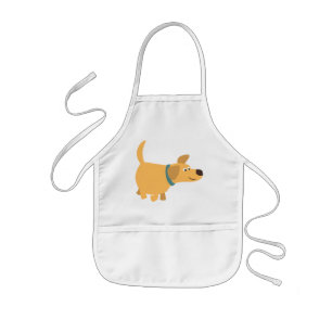 Cute Cartoon Yellow Labrador Children Apron