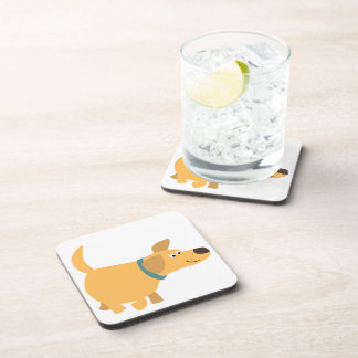 Cute Cartoon Yellow Labrador Coasters Set