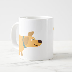 Cute Cartoon Yellow Labrador Jumbo Mug