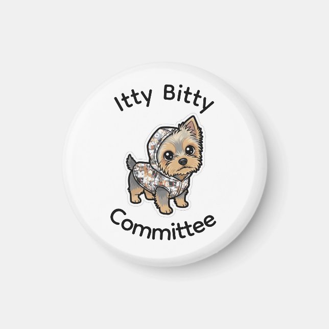 Cute cartoon yorkie magnet (Front)