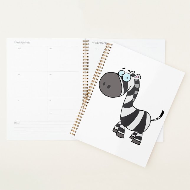 Cute Cartoon Zebra Funny Animal Character Planner (Creator Uploaded)