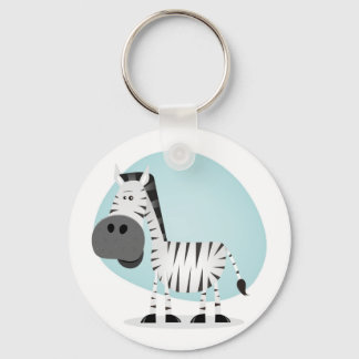 Cute Cartoon Zebra Key Ring
