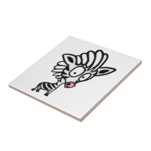 Cute Cartoon Zebra Tile