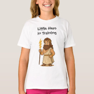 Cute Cartoon Zeus – Greek Little Hero in Training T-Shirt