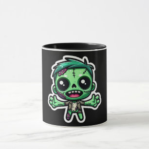 Cute, cartoon zombie mug