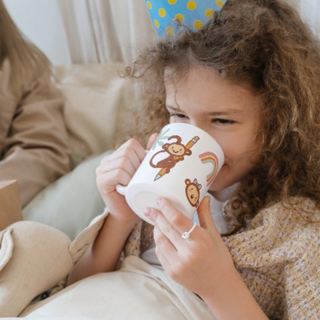 Cute Cartoonish Monkey Boho colours Coffee Mug (Creator Uploaded)