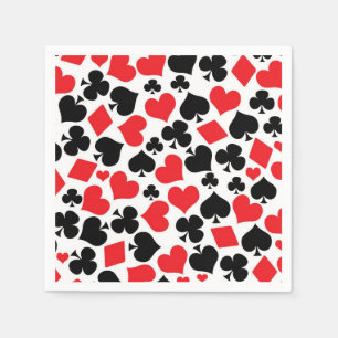 cute Casino gambling card suit pattern party Napkin