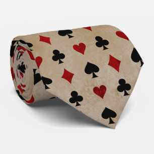 cute Casino tiled pattern neck tie
