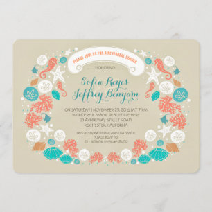 Cute casual beach rehearsal dinner invitations
