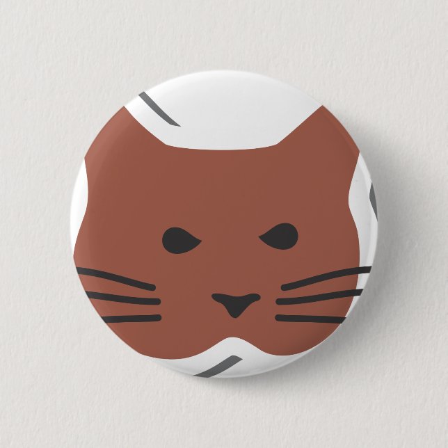 Cute Cat 2 6 Cm Round Badge (Front)