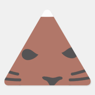Cute Cat 2 Triangle Sticker