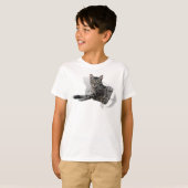 Cute Cat 3D Graphic funny illusion popular  T-Shirt (Front Full)
