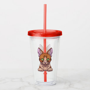 Cute Cat Acrylic Tumbler