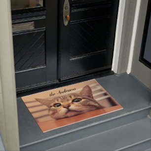 Cute Cat Add your own photo Doormat